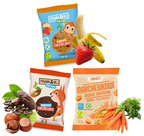 Frank&Oli For Kids Dla Dzieci Miękkie Ciasteczko MIX SMAKÓW 35g x3