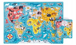Puzzle Zwierzęta Mapa Świata – CzuCzu PuzzLove