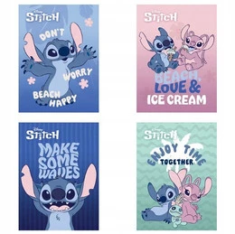 4x STITCH A5 – Zeszyt 16 kartek, kratka, 70g/m²