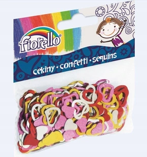 Cekiny Confetti MIX Serca Serduszka 13mm Fiorello