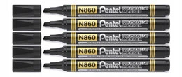 Marker Permanentny Pentel N850 Wodoodporny Tusz Okrągła Końcówka CZARNY x5