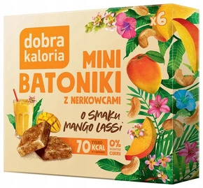 Zdrowe Mini Batoniki Mango Lassi Bez Cukru Magnez Potas 6szt. Dobra Kaloria