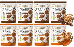 FRANK&OLI Ciasteczka Mini MASŁO ORZECHOWE CZEKOLADA SŁONY KARMEL 100g x8