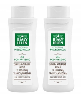 2x BIAŁY JELEŃ Żel Pod Prysznic NATURALNY Nawilża Zmiękcza Skórę 300ml