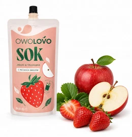 Owolovo sok jabłko truskawka z polskich owoców tubka 300ml