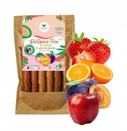 Rollsy Przekąski TRUSKAWKA ŚLIWKA POMARAŃCZA JABŁKO 50g Naturalnie Zdrowi