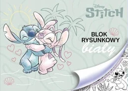 Blok Rysunkowy BIAŁY A4 80g 20 Kartek STITCH Beniamin