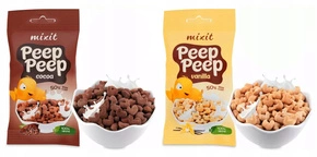 2x MIXIT Płatki Śniadaniowe Peep Peep KAKAOWE WANILIOWE Saszetki 25g