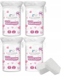 4x HIGIENICZNE Płatki KOSMETYCZNE Dla NIEMOWLĄT Bawełna 100% Bocioland