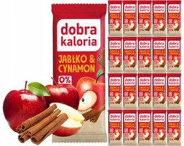 20x DOBRA KALORIA Zdrowy Baton Jabłko Cynamon 94% Owoców i Orzechów Błonnik