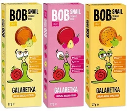 BOB SNAIL Jellies Galaretka ZESTAW 3x 27g MIX SMAKÓW Dla Dzieci Bez Cukru