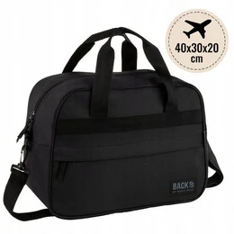 Torba podróżna 40x30x20 BACKUP czarna – bagaż kabinowy