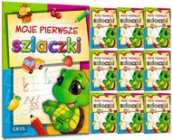 10x Moje Pierwsze Szlaczki Kolorowe Ilustracje Nauka Pisania Greg