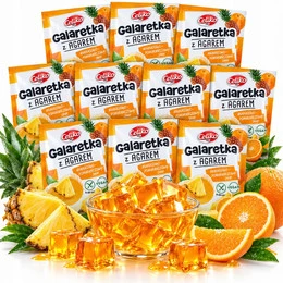 CELIKO Galaretka Agar Ananas-Pomarańcza VEGAN Bezglutenowa 10x45g