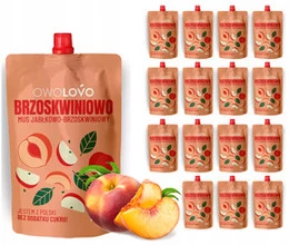 Mus owocowy zestaw 16x200g OwoLovo jabłkowo-brzoskwiniowy