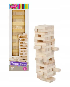 WIEŻA DREWNIANA Gra Zręcznościowa Klocki 3+ Mega Creative
