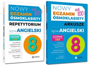 Egzamin Ósmoklasisty KOMPLET Repetytorium Arkusze J. Angielski Greg