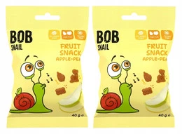 2x BOB SNAIL Żelki Owocowe JABŁKO GRUSZKA Bez Dodatku Cukru 2x 40g (80g)