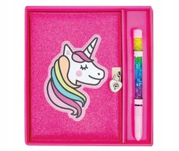 Pamiętnik Brokatowy Jednorożec Różowy Z Długopisem 3+ Stnux
