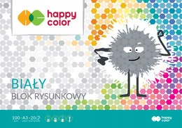 Blok Rysunkowy A3 BIAŁY 100g 20 Kartek Happy Color