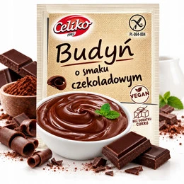 10x Budyń czekoladowy o smaku czekoladowym bez glutenu 40g Celiko