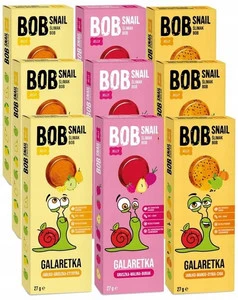 Galaretki Owocowe Bez Cukru Bob Snail – Mix Smaków Zestaw 9x27g