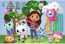Puzzle 100 koci domek Gabi Trefl