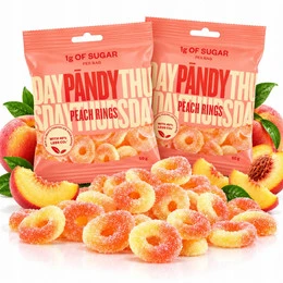 Pandy Żelki Peach Rings 50g x2