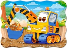 Puzzle 30 Układanka Auto Żółta KOPARKA Autko Pojazd Budowlany 4+ Castorland