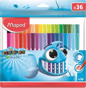 Flamastry Dla Dzieci 36 Kolorów Color'Peps Ocean 4+ Maped