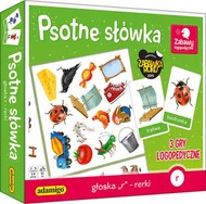 Psotne słówka. Głoska R - rerki. 3 gry logopedyczne Adamigo