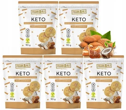 FRANK&OLI Keto Mini Ciasteczka SŁONY KARMEL KOKOS MIGDAŁY Bez Cukru 90g x5