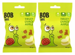 2x BOB SNAIL Żelki Owocowe JABŁKO Bez Dodatku Cukru 2x 40g (80g)