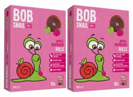 2x Przekąska Owocowa Jabłko Malina Bez Cukrów 100g BOB SNAIL