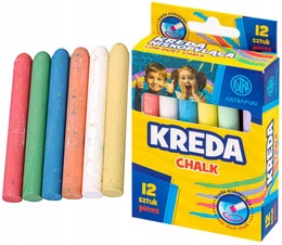 Kreda Tablicowa Chodnikowa Niskopyląca Kolorowa Szkolna 12 szt. Astra