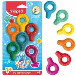 Kredki świecowe na palec Maped Color Peps My Baby 6 kolorów