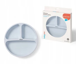 BABYONO Silikonowy Talerzyk z Przyssawką NIEBIESKI Dla Dzieci 1482/01