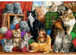 Puzzle 1000 Kocie spotkanie Trefl 10555
