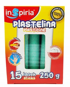 Plastelina BROKATOWA ZIELONA 15 Lasek Miękka Szkolna Schemat