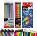 Kredki Szkolne Ołówkowe Kidea NEONOWE x6 METALICZNE x10 i TRADYCYJNE x12