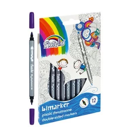 Pisaki Bimarker Dwustronne 12 Kolorów Fiorello GR-F816