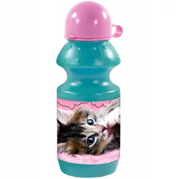 Bidon Szkolny Dla Dzieci KOTEK Kot Różowy Turkusowy Derform