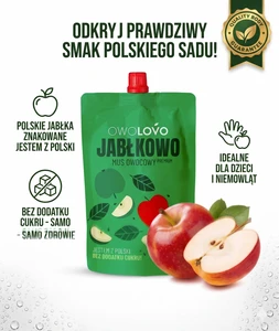 OwoLovo Jabłkowo Mus Jabłkowy Dla Dzieci 200g