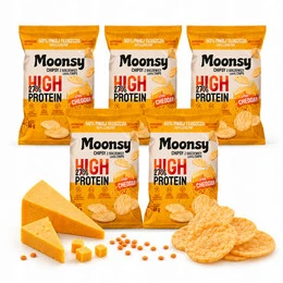 Moonsy Chipsy soczewicowe Cheddar 60 g x5