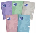 Zeszyt Oxford Touch Pastel A5 kratka z marginesem 5 szt.
