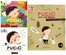 Zestaw 3 książek Pucio – Kolory, dźwięki, pierwsze słowa