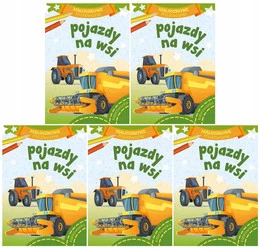 5x Kolorowanka Maluszkowe Malowanie Pojazdy Na Wsi 2+ Skrzat