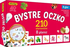 Gra Edukacyjna Dla Dzieci Bystre Oczko 8 Gier 3+ Adamigo