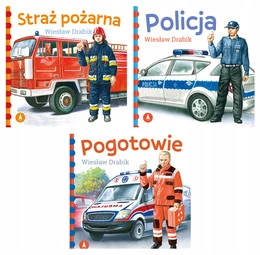 STRAŻ POŻARNA + POLICJA + POGOTOWIE W. Drabik Bajki i Wierszyki 1+ Skrzat