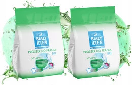 2x BIAŁY JELEŃ Hipoalergiczny Proszek Do Prania BIAŁYCH Biel Tkanin 1,5 kg